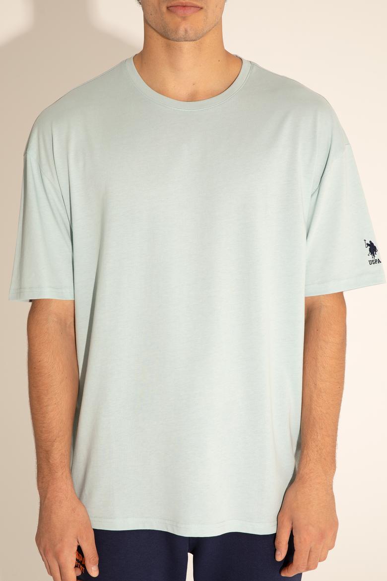 Erkek Su Yeşili Tişört - 50284630193