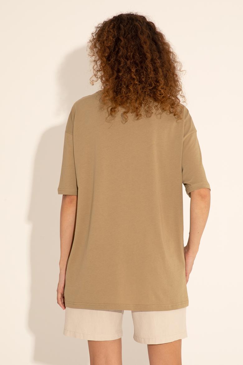 Erkek Haki Tişört - 50284630037