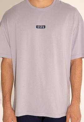 Erkek Oversize Fit Bisiklet Yaka Gri Tişört - 50289280031