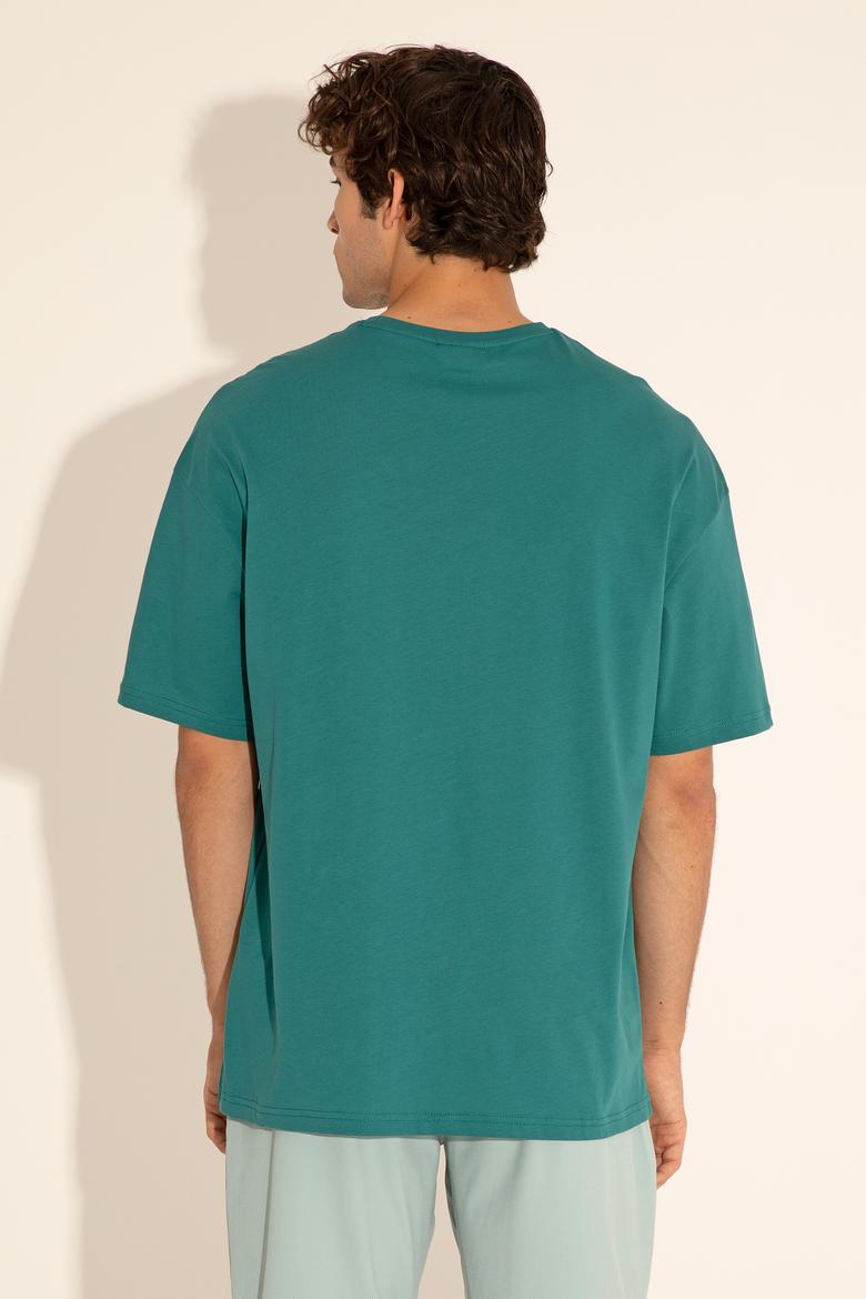 Erkek Koyu Yeşil Tişört - 50289280041