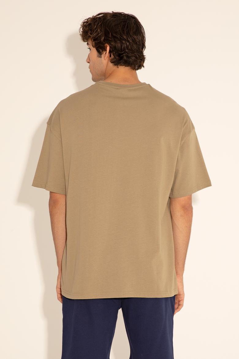 Erkek Haki Tişört - 50289280051