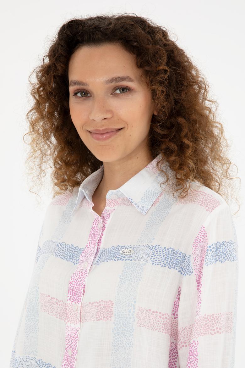 Kadın Menekşe Uzun Kollu Gömlek - 50283633003