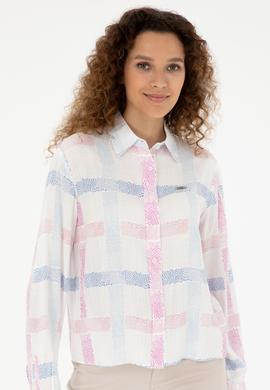 Kadın Menekşe Uzun Kollu Gömlek - 50283633003