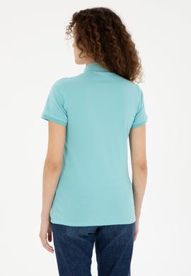 Kadın Mint Polo Yaka Tişört - 50282887005