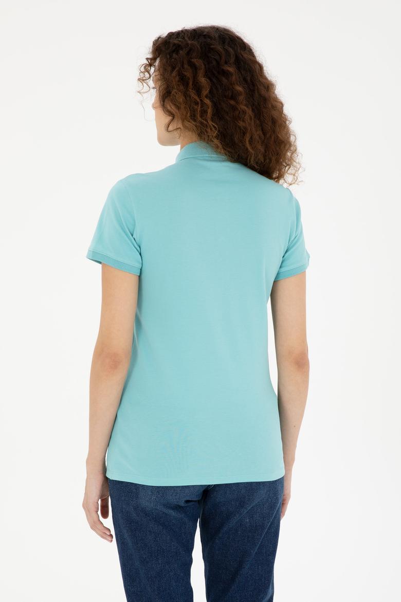 Kadın Mint Polo Yaka Tişört - 50282887005