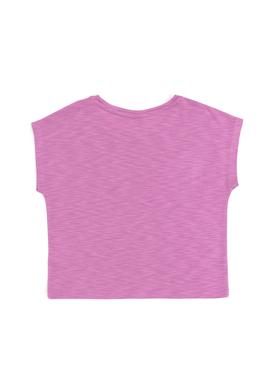 Kız Çocuk Menekşe Bisiklet Yaka Tişört - 50284354033