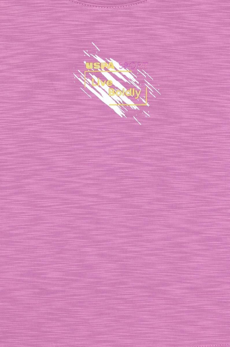 Kız Çocuk Menekşe Bisiklet Yaka Tişört