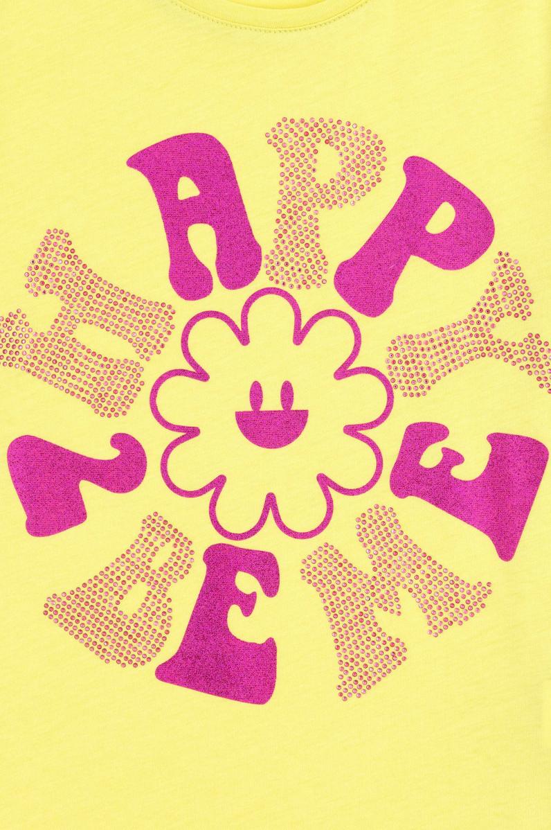 Kız Çocuk Fıstık Yeşili Bisiklet Yaka Tişört