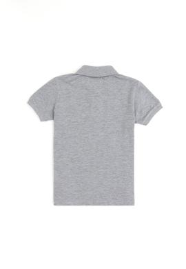 Erkek Çocuk Gri Melanj Basic Polo Yaka Tişört - 50279572012
