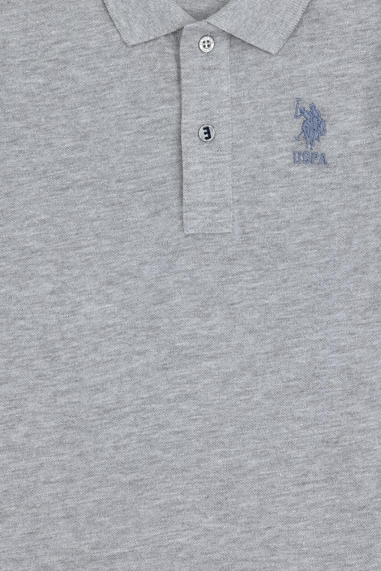 Erkek Çocuk Gri Melanj Basic Polo Yaka Tişört - 50279572012