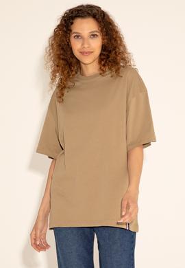 Erkek Comfort Fit Bisiklet Yaka Haki Tişört - 50294216059