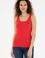Kadın Kırmızı Kolsuz Bisiklet Yaka Basic Tişört