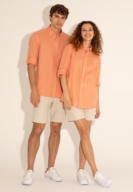 Somon Unisex Keten Gömlek - 50284324086