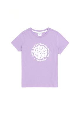 Erkek Çocuk Lila Bisiklet Yaka Tişört - 50281075038