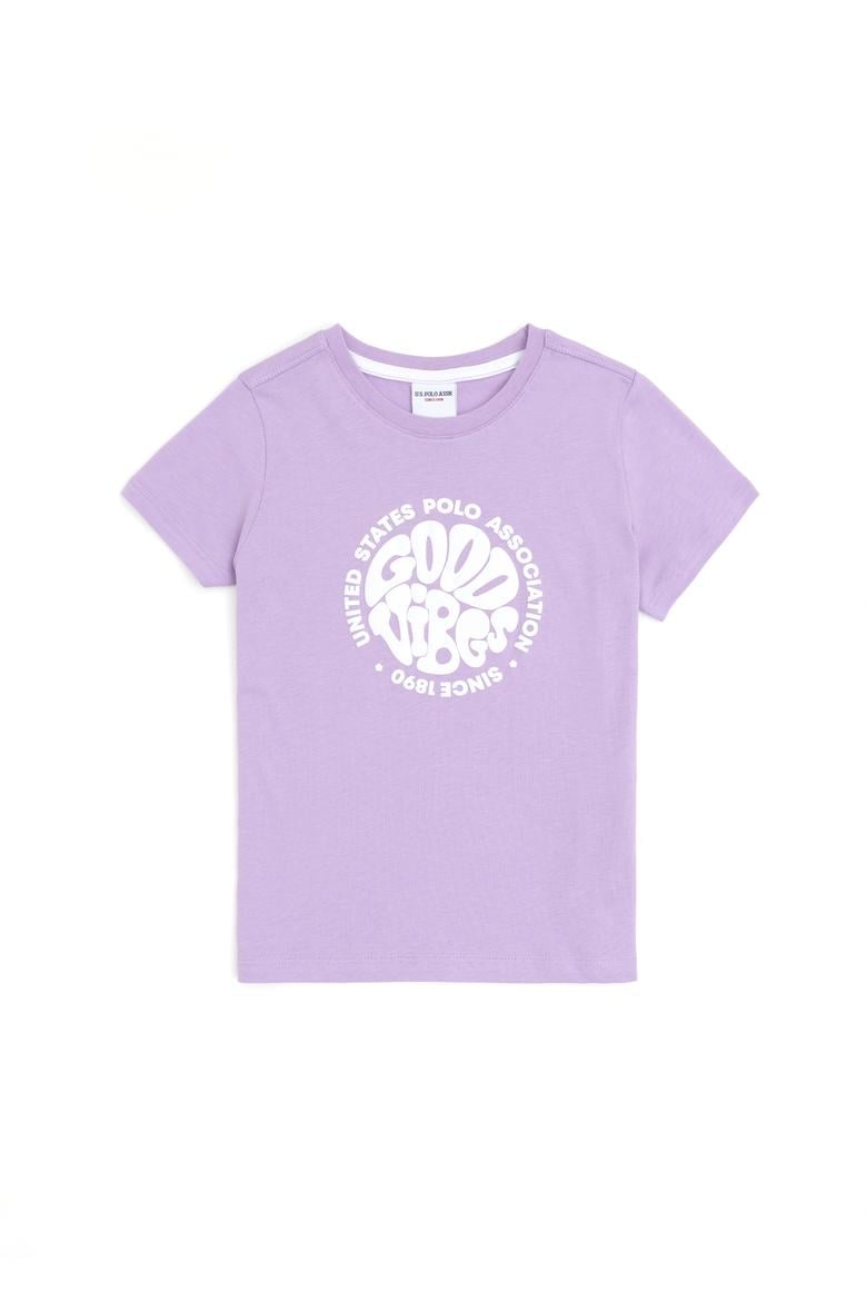 Erkek Çocuk Lila Bisiklet Yaka Tişört