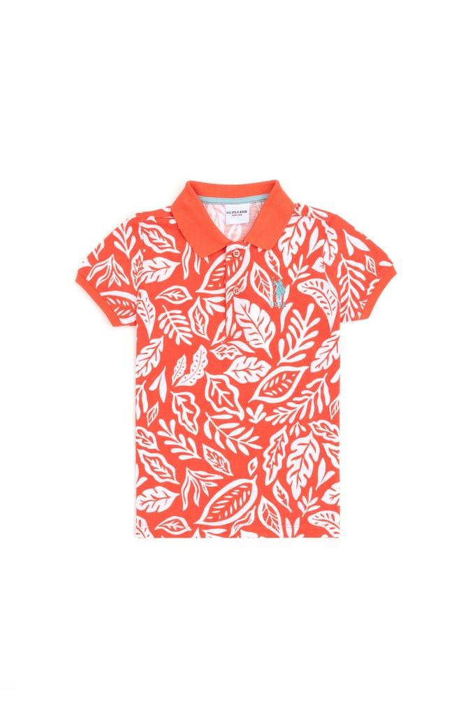 Erkek Çocuk Nar Çiçeği Polo Yaka Tişört