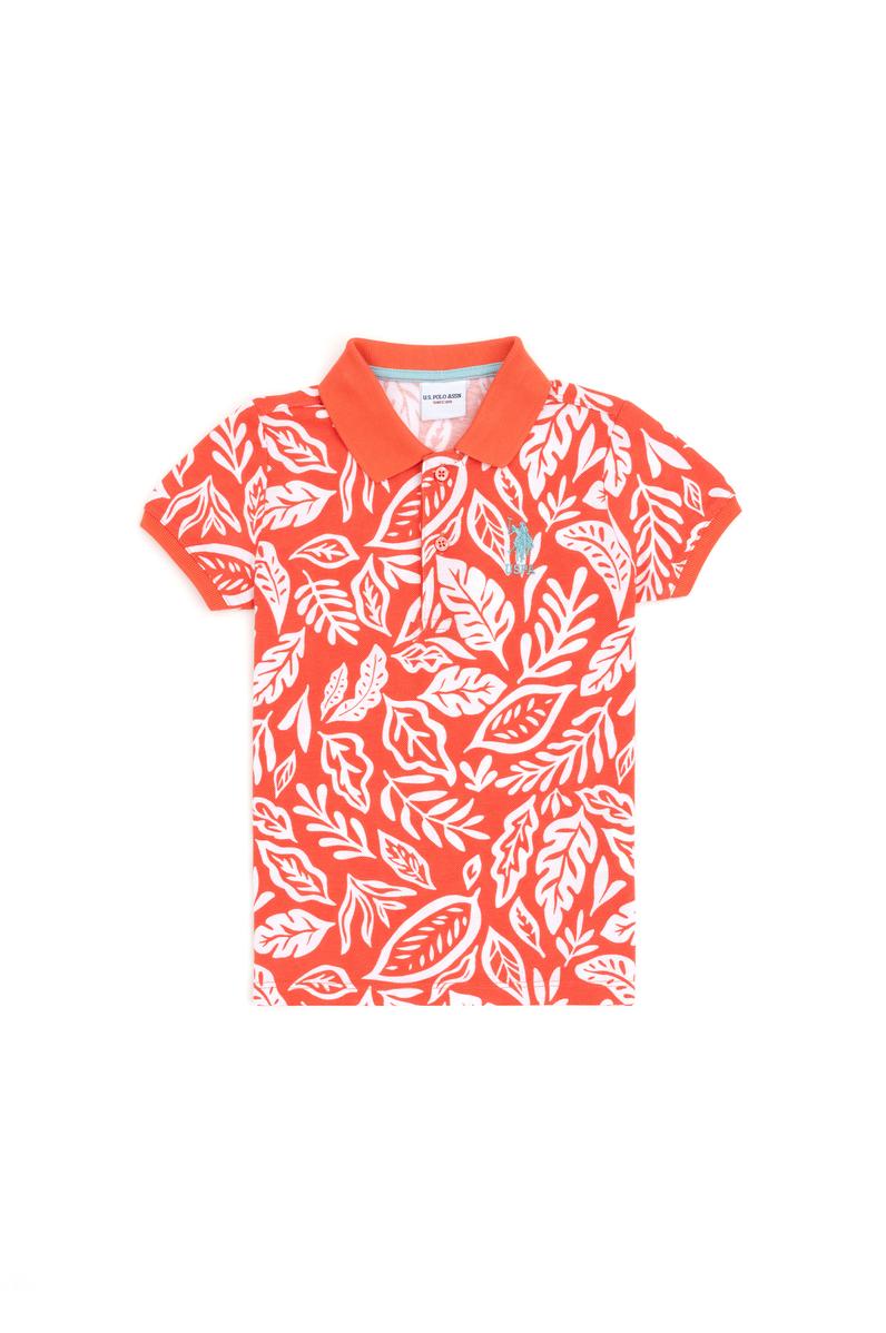 Erkek Çocuk Nar Çiçeği Polo Yaka Tişört