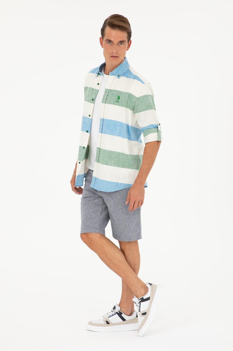 Erkek Lacivert Dokuma Şort