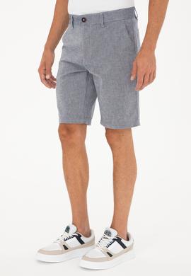 Erkek Lacivert Dokuma Şort - 50289423003