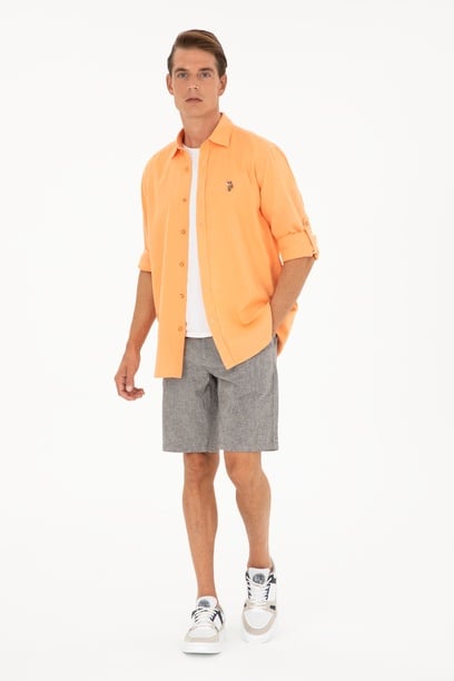 Erkek Siyah Dokuma Şort