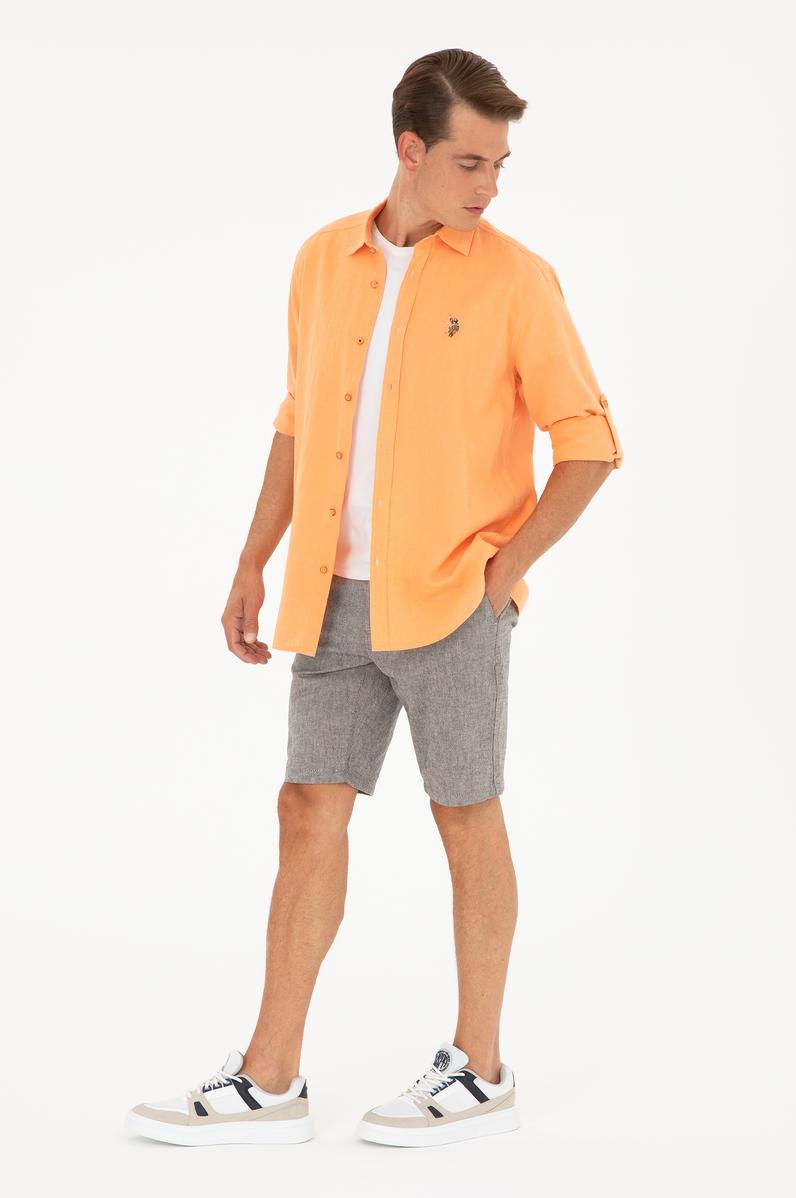 Erkek Siyah Dokuma Şort