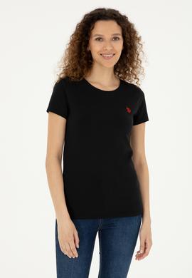 Kadın Siyah Basic Tişört - 50280033021