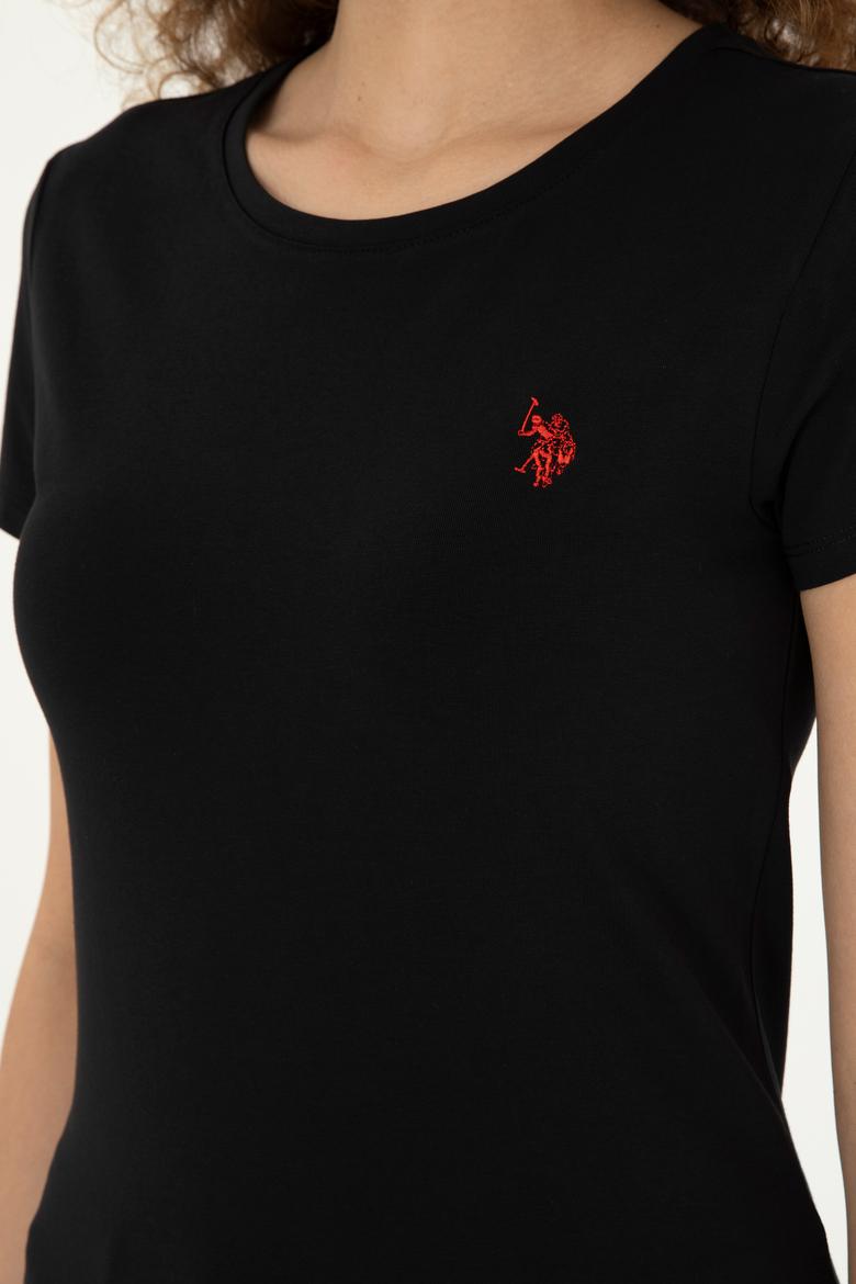 Kadın Siyah Basic Tişört - 50280033021