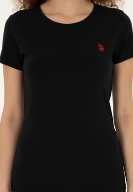 Kadın Siyah Basic Tişört - 50280033021