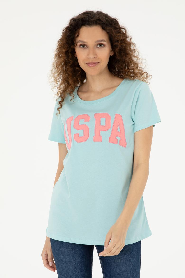 Kadın Su Yeşili Basic Tişört