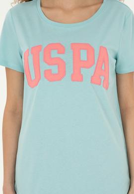 Kadın Su Yeşili Basic Tişört - 50280036138