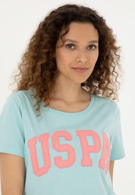 Kadın Su Yeşili Basic Tişört - 50280036138