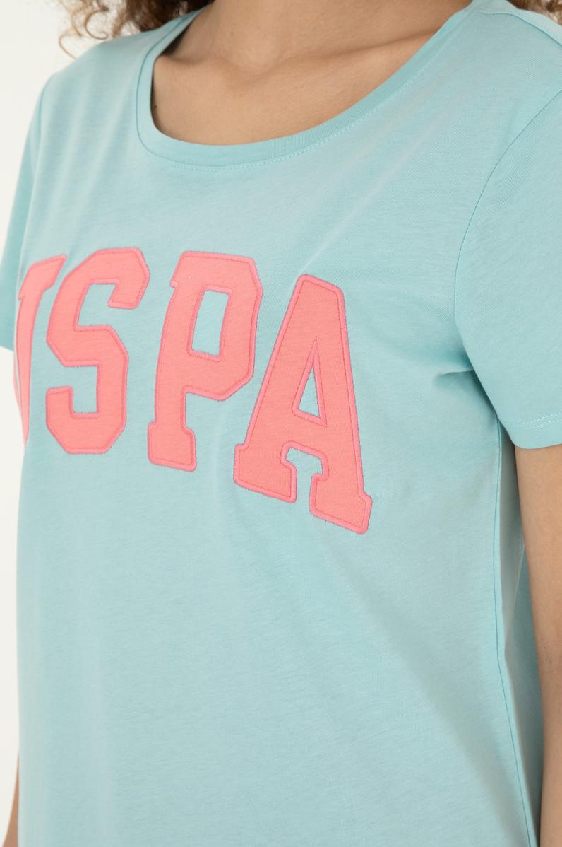 Kadın Su Yeşili Basic Tişört