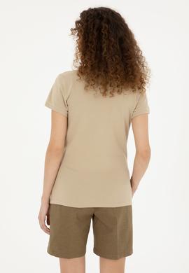 Kadın Açık Haki Basic Polo Yaka Tişört - 50280057111