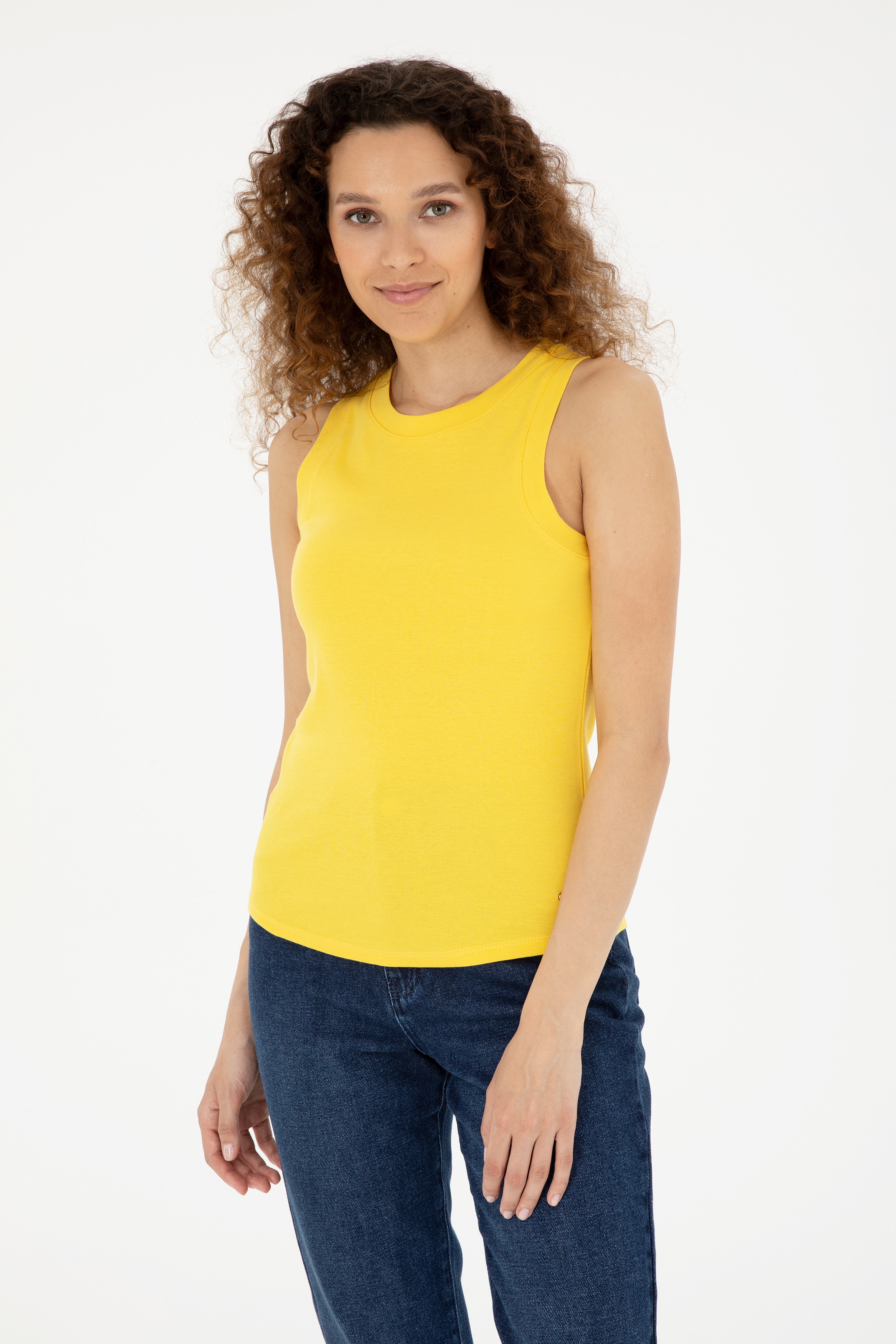 Kadın Safran Basic Tişört - Image 3
