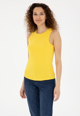 Kadın Safran Basic Tişört - 50280072098