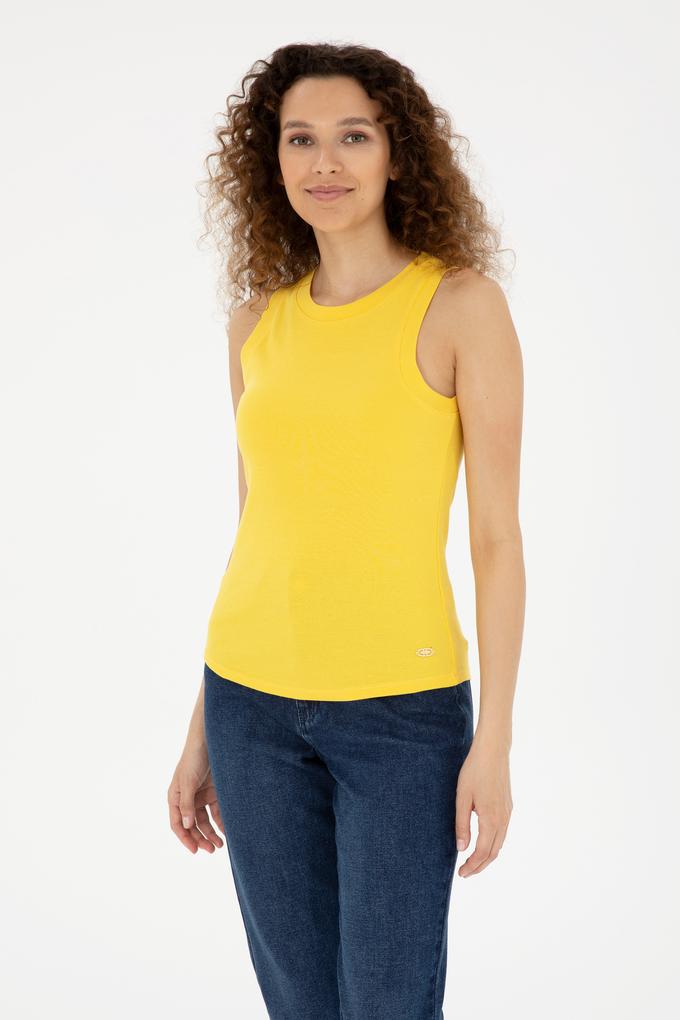 Kadın Safran Basic Tişört