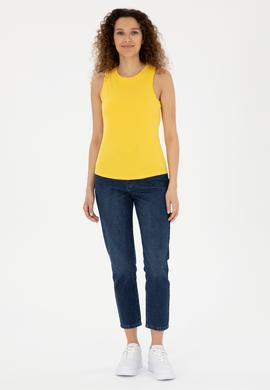 Kadın Safran Basic Tişört - 50280072098