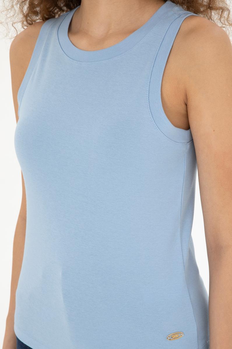 Kadın Açık Mavi Basic Tişört