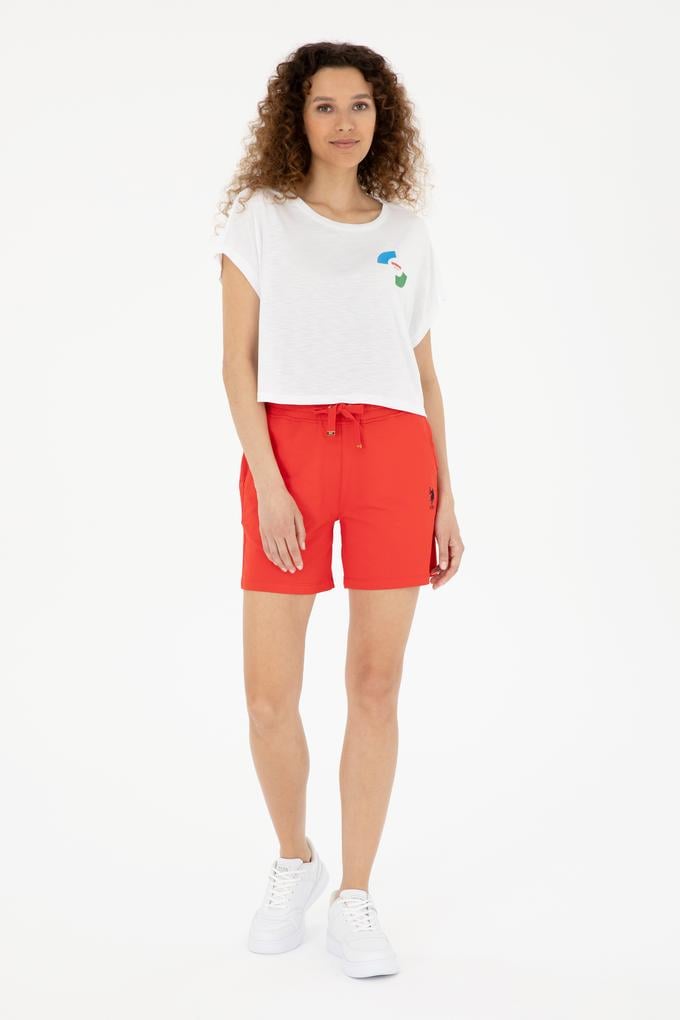 Kadın Kırmızı Örme Şort