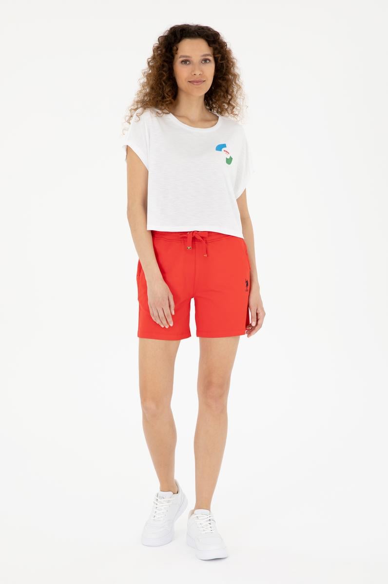 Kadın Kırmızı Örme Şort