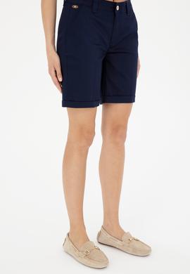 Kadın Lacivert Dokuma Şort - 50281722001