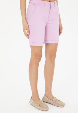Kadın Pembe Dokuma Şort - 50281722011