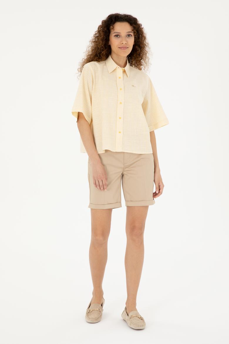 Kadın Kum Dokuma Şort - 50281722021