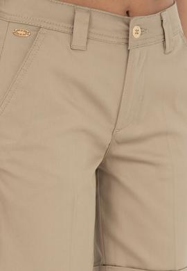 Kadın Açık Haki Dokuma Şort - 50281722039