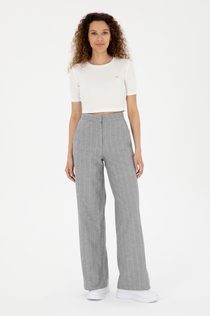 Kadın Mavi Kanvas Pantolon