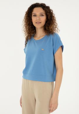 Kadın Saks Tişört - 50282734024