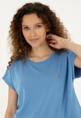 Kadın Saks Tişört - 50282734024