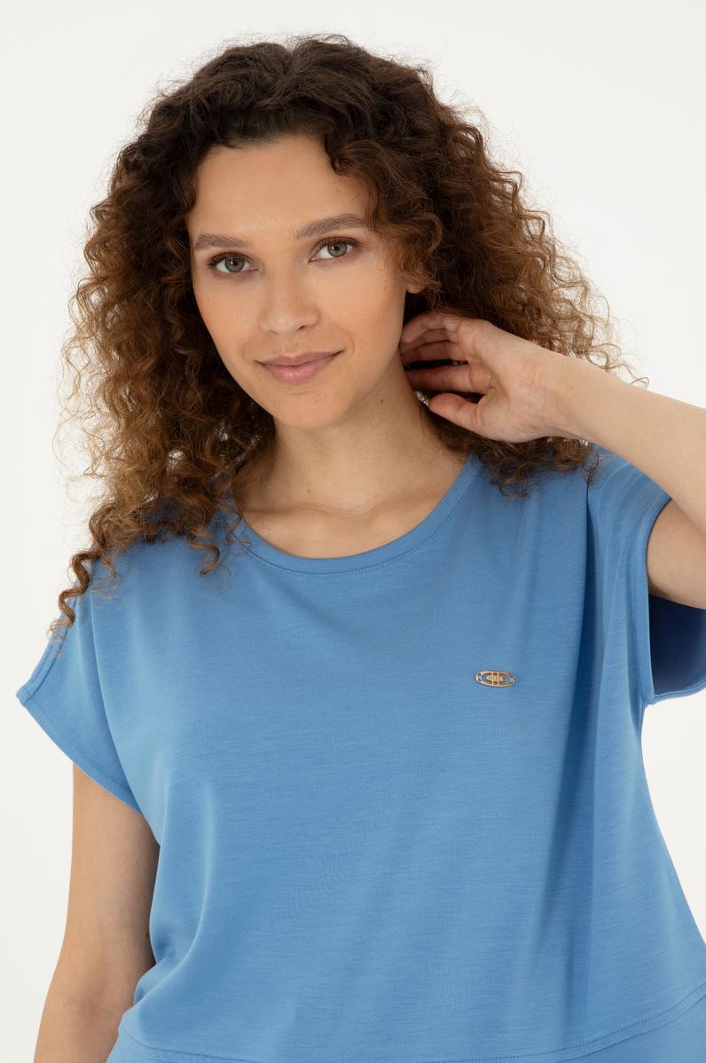 Kadın Saks Tişört