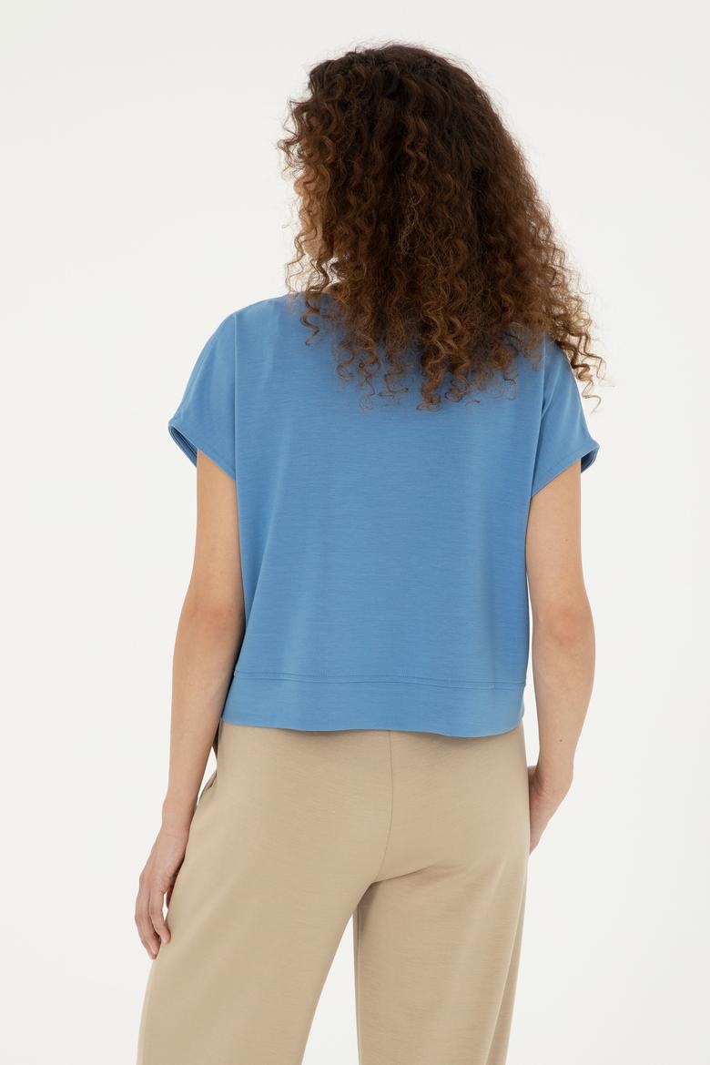 Kadın Saks Tişört - 50282734024