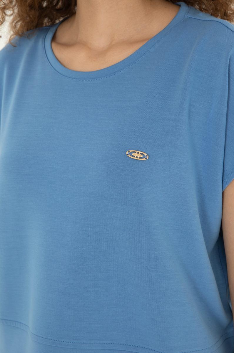 Kadın Saks Tişört